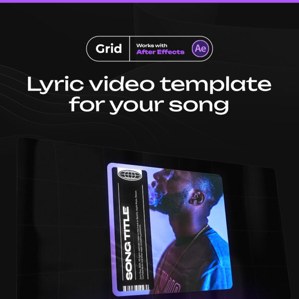 Grid - Шаблон lyric-видео для After Effects